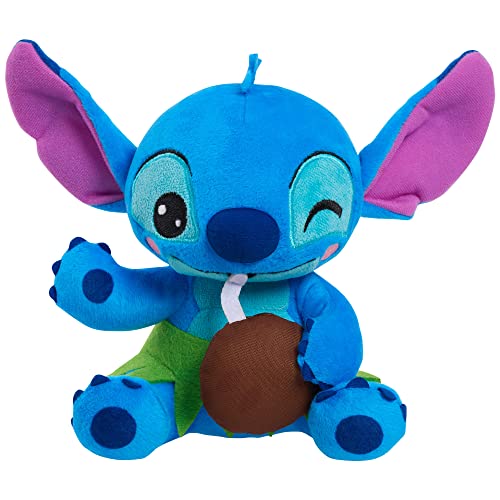 Disney Stitch Small Plush Stitch and Coconut, Stuffed Animal, Blue, Alien, Kids Toys for Ages 2 Up, 6.5 inches tall