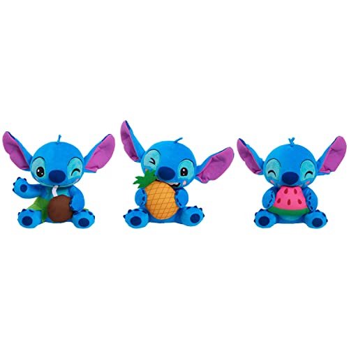 Disney Stitch Small Plush Stitch and Coconut, Stuffed Animal, Blue, Alien, Kids Toys for Ages 2 Up, 6.5 inches tall