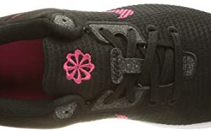 Nike Women's Running Shoes, Black Black Rush Pink White, 7.5 US