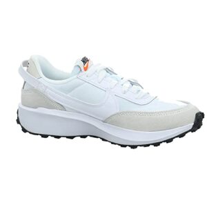 Nike Womens Waffle Debut Running Shoe White/Black/Orange Size 7