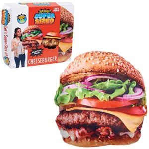 seriously super sized 24-inch stuffed cheeseburger food plush, kids toys for ages 3 up