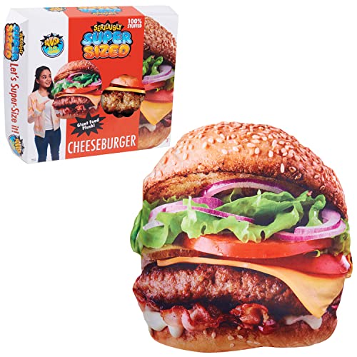 Seriously Super Sized 24-inch Stuffed Cheeseburger Food Plush, Kids Toys for Ages 3 Up