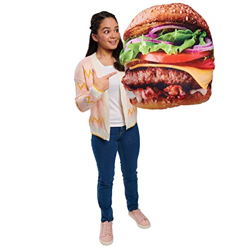 Seriously Super Sized 24-inch Stuffed Cheeseburger Food Plush, Kids Toys for Ages 3 Up