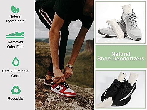 6 Pack Charcoal Shoe Deodorizer Bags, Shoe Smell Remover and Odor Eliminator,Bamboo Charcoal Air Purifying Bags, Activated Charcoal Odor Absorber for Gym Bag, Car, Pet, Closet