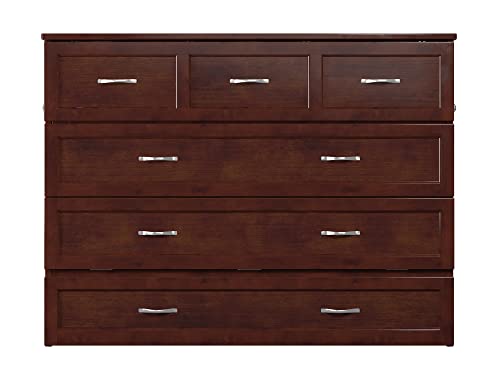 AFI Deerfield Murphy Bed Chest Full, Walnut