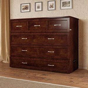 AFI Deerfield Murphy Bed Chest Full, Walnut