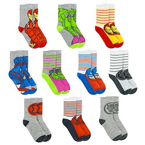 Marvel Legends Superhero Boys Socks, Toddler Socks & Kids Socks, Quality Made Little Boys Socks & Toddler Boys Avenger Socks