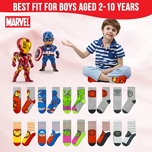 Marvel Legends Superhero Boys Socks, Toddler Socks & Kids Socks, Quality Made Little Boys Socks & Toddler Boys Avenger Socks