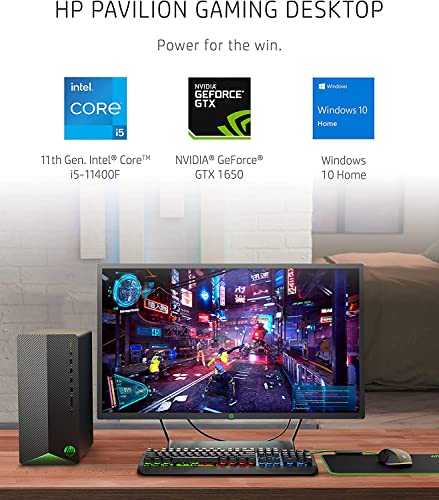 HP Pavilion Gaming Desktop TG01-1183w, Intel Core i5-10400F Processor up to 4.3 GHz, 8GB Memory, 256GB SSD, NVIDIA GeForce RTX 3060 Graphics Card(12 GB GDDR6) with Mousepad