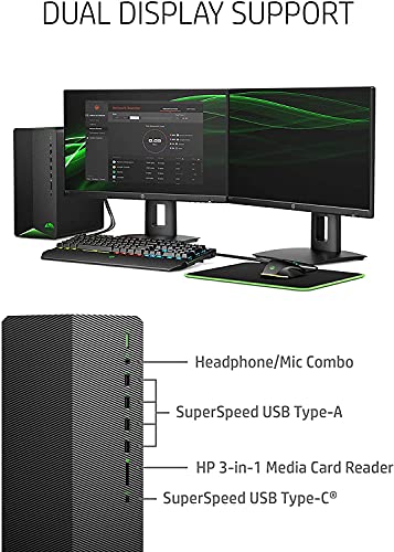 HP Pavilion Gaming Desktop TG01-1183w, Intel Core i5-10400F Processor up to 4.3 GHz, 8GB Memory, 256GB SSD, NVIDIA GeForce RTX 3060 Graphics Card(12 GB GDDR6) with Mousepad