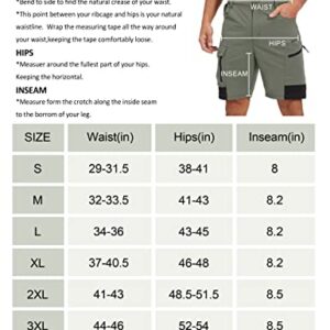 EZRUN Men's Hiking Cargo Shorts Quick Dry Golf Outdoor Work Tactical Shorts with Multi Pocket for Fishing Travel