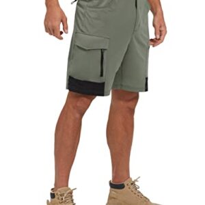 EZRUN Men's Hiking Cargo Shorts Quick Dry Golf Outdoor Work Tactical Shorts with Multi Pocket for Fishing Travel