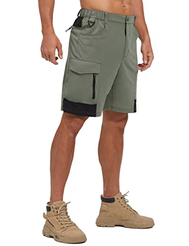 EZRUN Men's Hiking Cargo Shorts Quick Dry Golf Outdoor Work Tactical Shorts with Multi Pocket for Fishing Travel