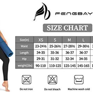 Fengbay 4 Pack High Waist Yoga Pants, Pocket Yoga Pants Tummy Control Workout Leggings 4 Way Stretch Leggings with Pockets