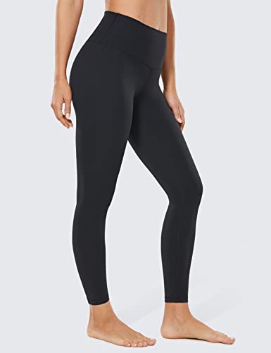 CRZ YOGA Women's Butterluxe Leggings 25 Inches - High Waisted Buttery Soft Comfort Lounge Leggings Black Small