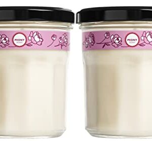 Mrs. Meyer's Aromatherapy Candle, 35 Hour Burn Time, Made with Soy Wax and Essential Oils, Peony, 7.2 Oz, Pack of 2