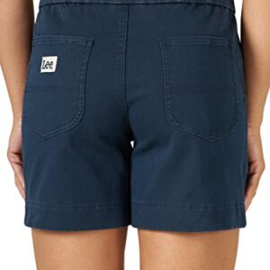 Lee Women's Ultra Lux High-Rise Pull-On Utility Short, Rivet Navy, 18