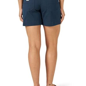 Lee Women's Ultra Lux High-Rise Pull-On Utility Short, Rivet Navy, 18