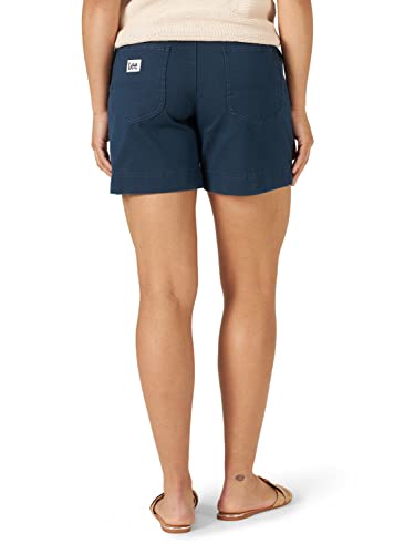 Lee Women's Ultra Lux High-Rise Pull-On Utility Short, Rivet Navy, 18