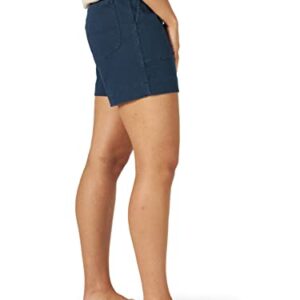 Lee Women's Ultra Lux High-Rise Pull-On Utility Short, Rivet Navy, 18