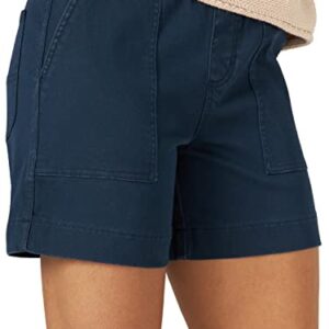 Lee Women's Ultra Lux High-Rise Pull-On Utility Short, Rivet Navy, 18