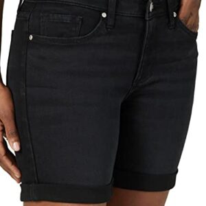 Lee Women's Ultra Lux Mid-Rise Straight Leg Jean Short, Black, 6