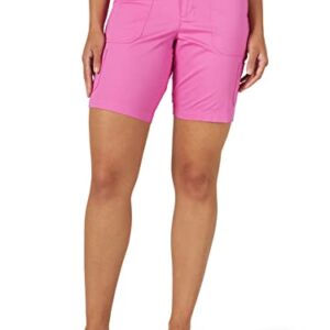 Lee Women's Flex-to-Go Mid-Rise Cargo Bermuda Short, Magenta, 12