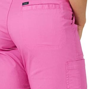 Lee Women's Flex-to-Go Mid-Rise Cargo Bermuda Short, Magenta, 12