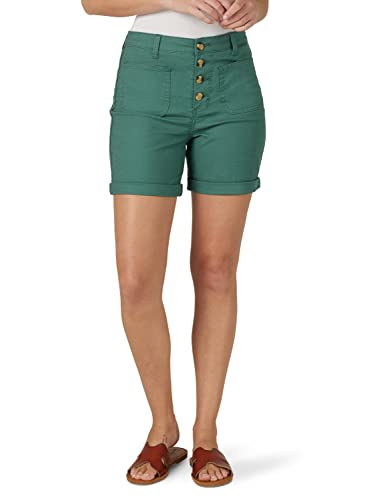 Lee Women's Legendary High-Rise Patch Front Short, Fern, 12