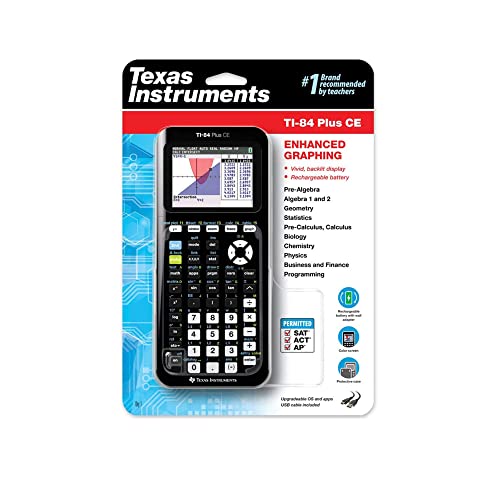 Scientific Graphic Calculator, Folima TI-84 Plus CE Color Graphing Instruments, Black 7.5 Inch