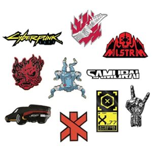 jinx cyberpunk 2077 blind box enamel pin (one mystery pin) to put on your backpacks, bookbags, lapels, jackets, for video game fans