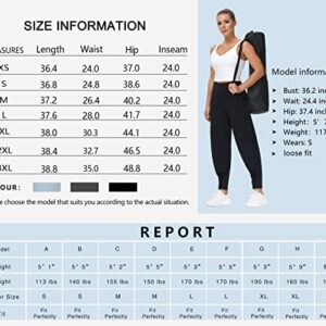 THE GYM PEOPLE Women’s High Waist Loose Comfy Wide Leg Palazzo Yoga Pants Tummy Control Lounge Workout Joggers (XX-Large, Black)