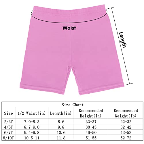 HOLLHOFF 12 Pack Girls Dance Shorts 8-10 Years, 12 Color Bike Short Breathable and Safety for Playgrounds and Gymnastics Multi