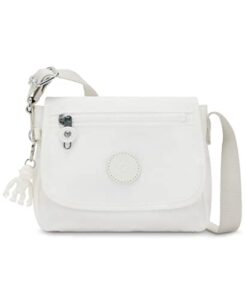 kipling womens womenÂ’s sabian bag, lightweight everyday purse, nylon shoulder crossbody mini bag, new alabaster, 7.75 l x 5.75 h 3.25 d us