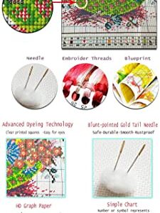 Joy Sunday Cross Stitch Kits Stamped Full Range of Embroidery Starter Kits for Beginners DIY 14CT 2 Strands -Wolf(Printed) 18.5×21.7 inch