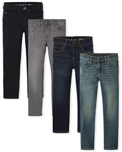 the children's place boys multipack basic stretch straight leg jeans