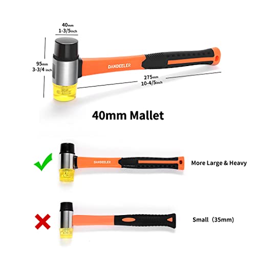 Dandeeler 43 Piece Laminate Flooring Tools Installation Kit with Mallet Tapping Block Pull Bar and 40pc Spacers