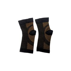 SVDpirit Compression Foot Sleeves for Men & Women(1 Pair) BEST Plantar Fasciitis Socks for Plantar Fasciitis Pain Relief, Heel Pain, and Treatment for Everyday Use with Arch Support,Holds Shape & Better Than a Night Splint HJL004C (Large, Coppery)