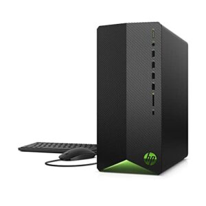 HP Pavilion Gaming Desktop Computer 10th Generation Intel Hexa-core i5-10400F Processor 32GB RAM 512GB SSD GeForce RTX 3060 12GB Graphic USB-C DiplayPort Bluetooth Black + HDMI Cable