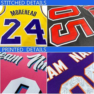 Custom Basketball Jersey 90’s Hip Hop Stitched & Printed Letters Number, Sports Jerseys for Men/Boy