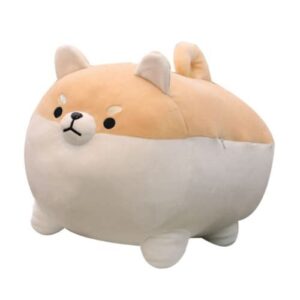 AFAN 15.7“ Kawaii Shiba Inu Dog Plush Pillow Corgi Stuffed Animal Toy Doll Gifts for Valentine, Plush Toy Gifts for Boys Girls (Brown)