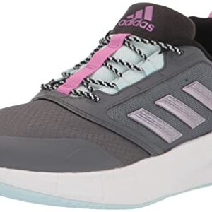 adidas Women's Duramo Protect Running Shoe, Grey/Matte Purple Metallic/Almost Blue, 10