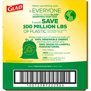 Glad ForceFlex Tall Kitchen Drawstring Trash Bags, 13 Gallon Trash Bag, Gain Lavender with Febreze Freshness, 110 Count