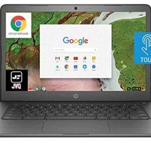 2022 HP Chromebook 14-inch Touchscreen Laptop Computer, Intel Celeron N3350, 4 GB RAM, 32 GB eMMC, Chrome OS, WiFi, Webcam, USB Type-C, Bluetooth, 10 Hrs Battery+JVQ Mousepad, Gray