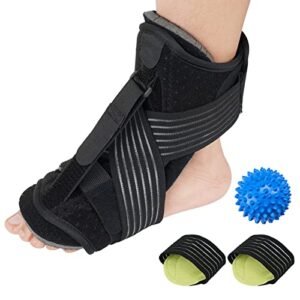 plantar fasciitis night splint;plantar fasciitis relief brace;achilles tendonitis support,foot drop, black