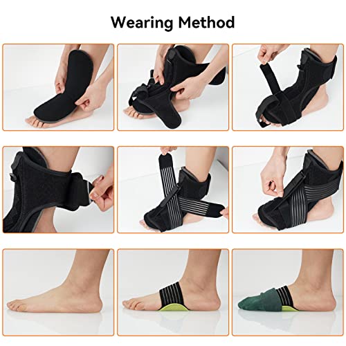 Plantar Fasciitis Night Splint;Plantar Fasciitis Relief Brace;Achilles Tendonitis Support,Foot Drop, black