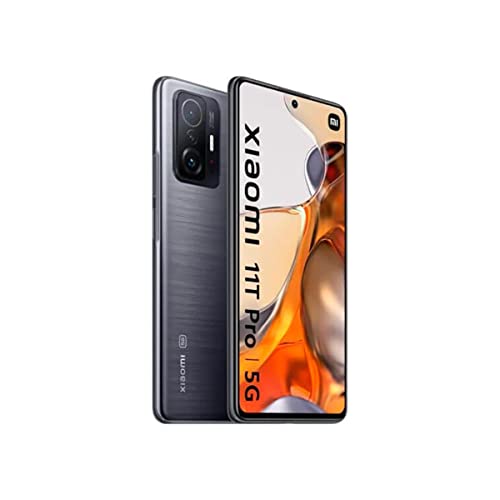 Xiaomi 11T PRO 5G + 4G Volte (256GB, 8GB) 6.67” 108MP Triple Camera, NFC Dual SIM (Not Compatible Verizon Sprint Boost Metro Cricket) GSM Unlocked Global (w/Fast Car Charger Bundle) (Meteorite Gray)