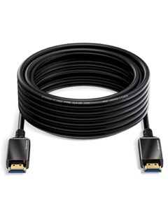 maxonar 8k fiber optic hdmi cable 50ft [certified] ultra hd high speed hdmi 2.1 cable, 8k60 4k120 144hz, 48gbps cl3 hdcp 2.2&2.3 earc hdr dolby for ps5/xbox series x/apple tv 4k, roku/samsung/sony tv