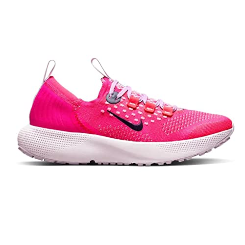 Nike Women's React Escape Run Flyknit Running Shoe, Pink Prime/Blackened Blue, 8.5 M US