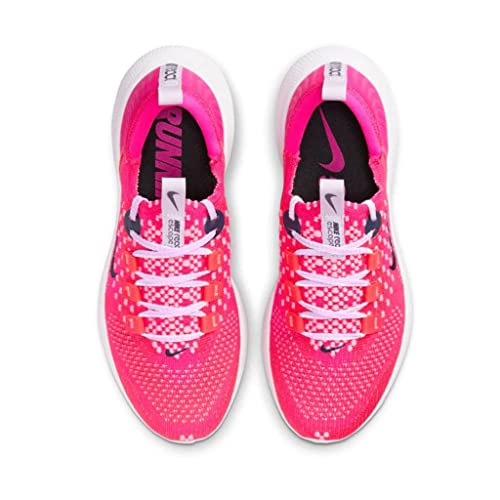 Nike Women's React Escape Run Flyknit Running Shoe, Pink Prime/Blackened Blue, 9.5 M US